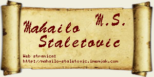 Mahailo Staletović vizit kartica
